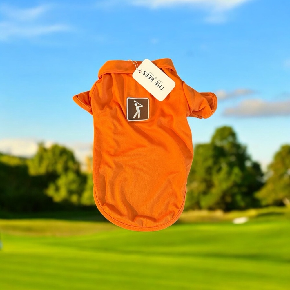 Orange golf Dog Polo Shirt